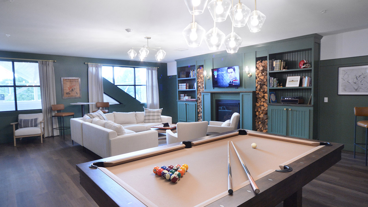 pool table in community space